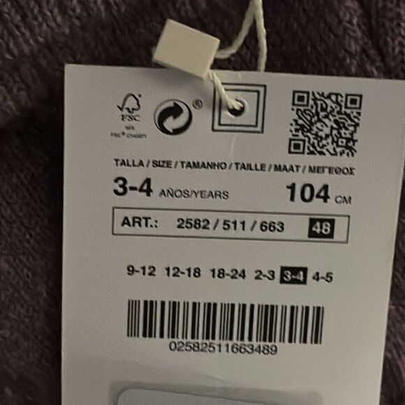 ZARA Kids | Mauve | PADDED KNIT PANTS - Picture 7 of 7